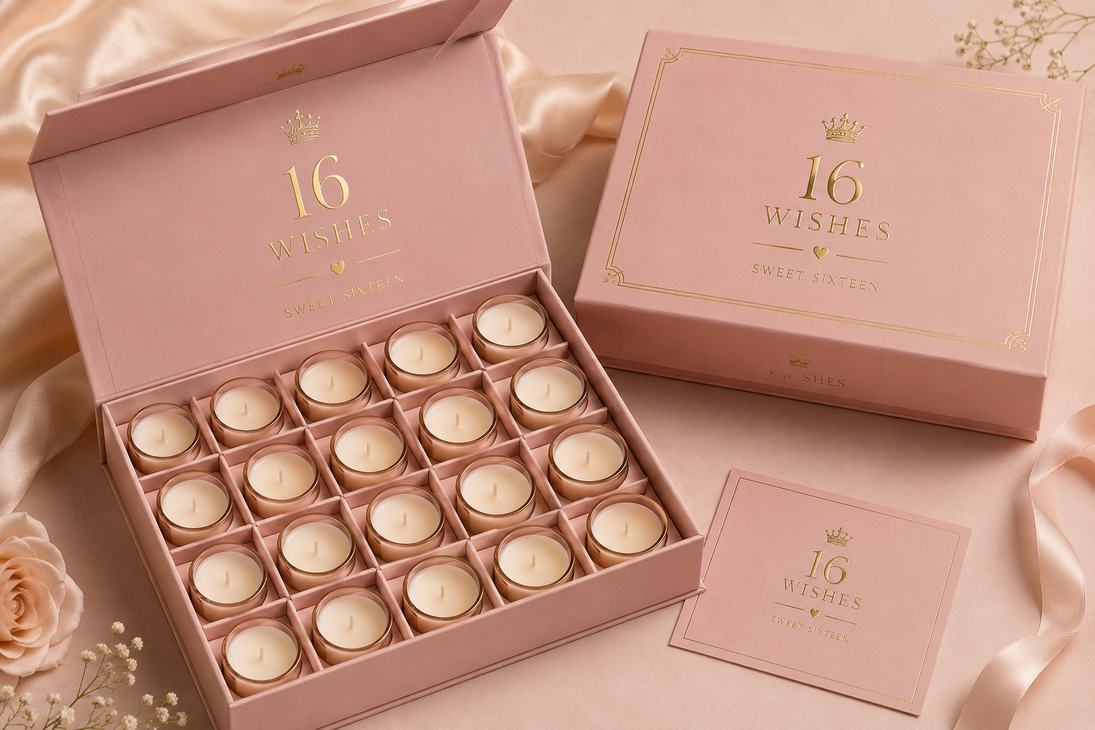 16 wishes candle boxes