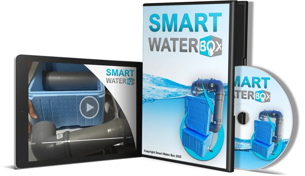 “Smart Water Box emergency water storage system showing clean drinking water purification and disaster preparedness concept”