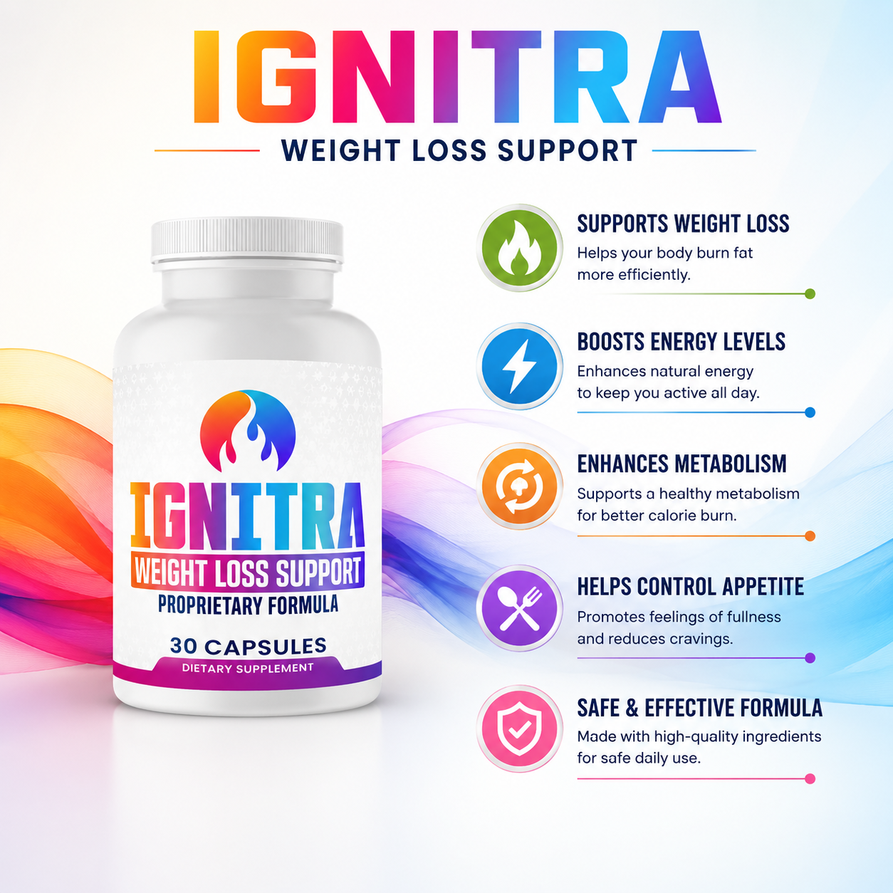 Ignitra Reviews 2026 supplement bottle for metabolic support, natural energy enhancement, healthy metabolism, daily vitality, and overall wellness benefits.