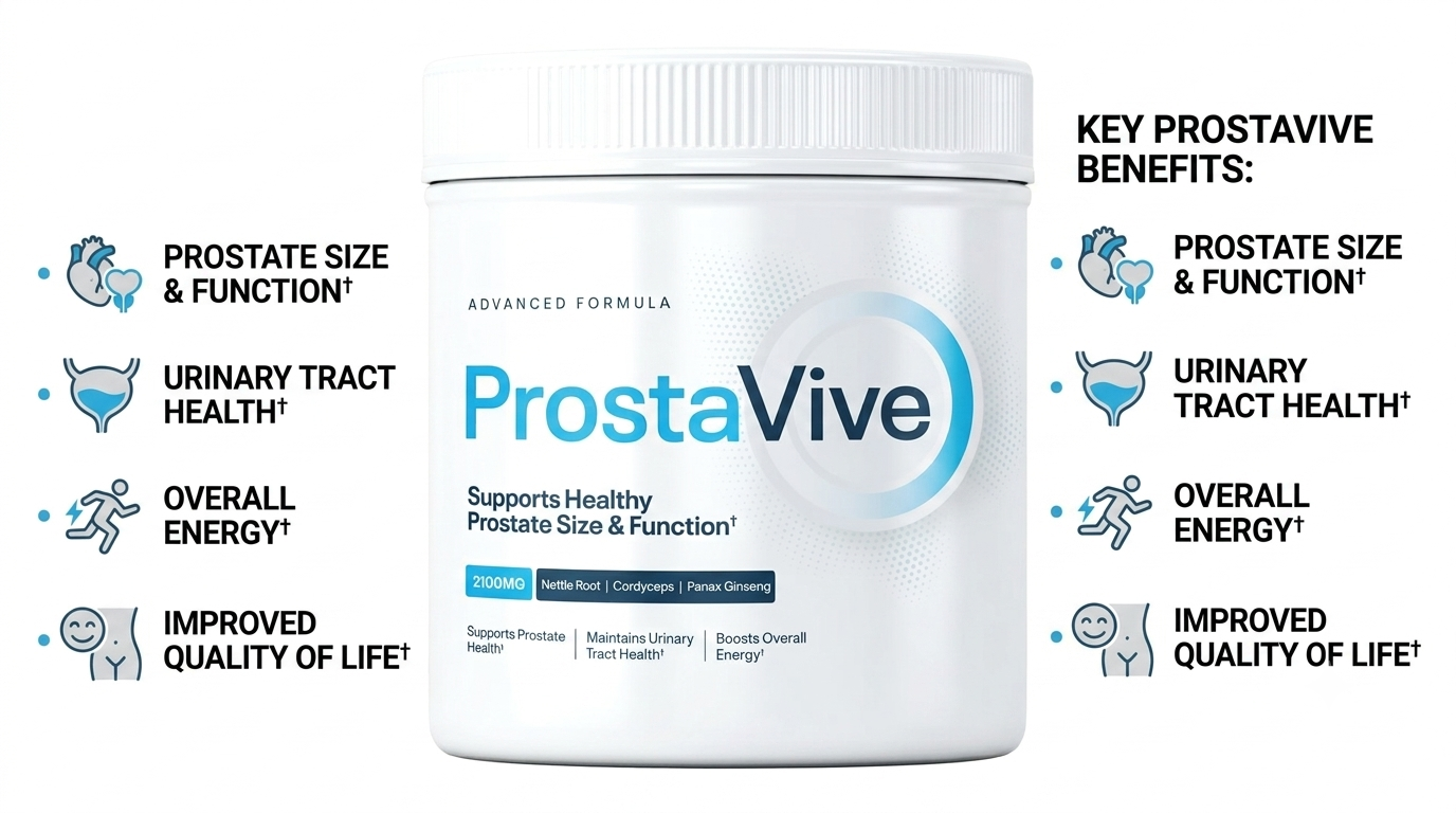 ProstaVive supplement bottle for natural prostate health support