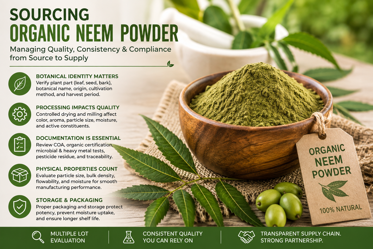 Organic Neem Powder Bulk