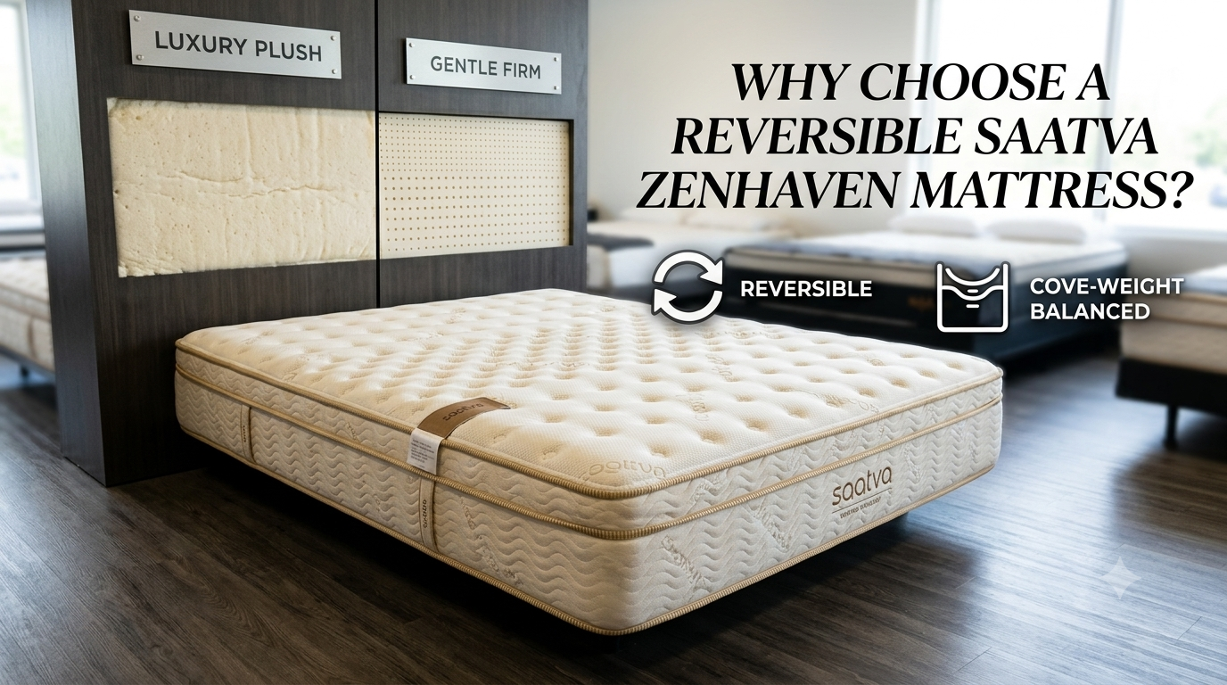 Saatva Zenhaven mattress with two comfort sides